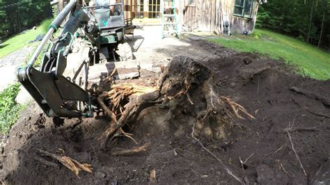 will a 2 ton mini excavator dig up stumps|best stump removal tool.